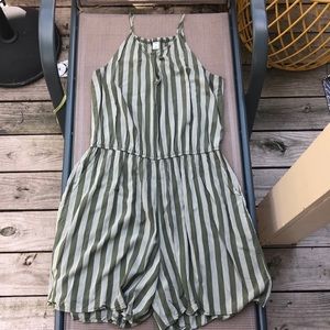 Old navy romper, Large tall, striped.